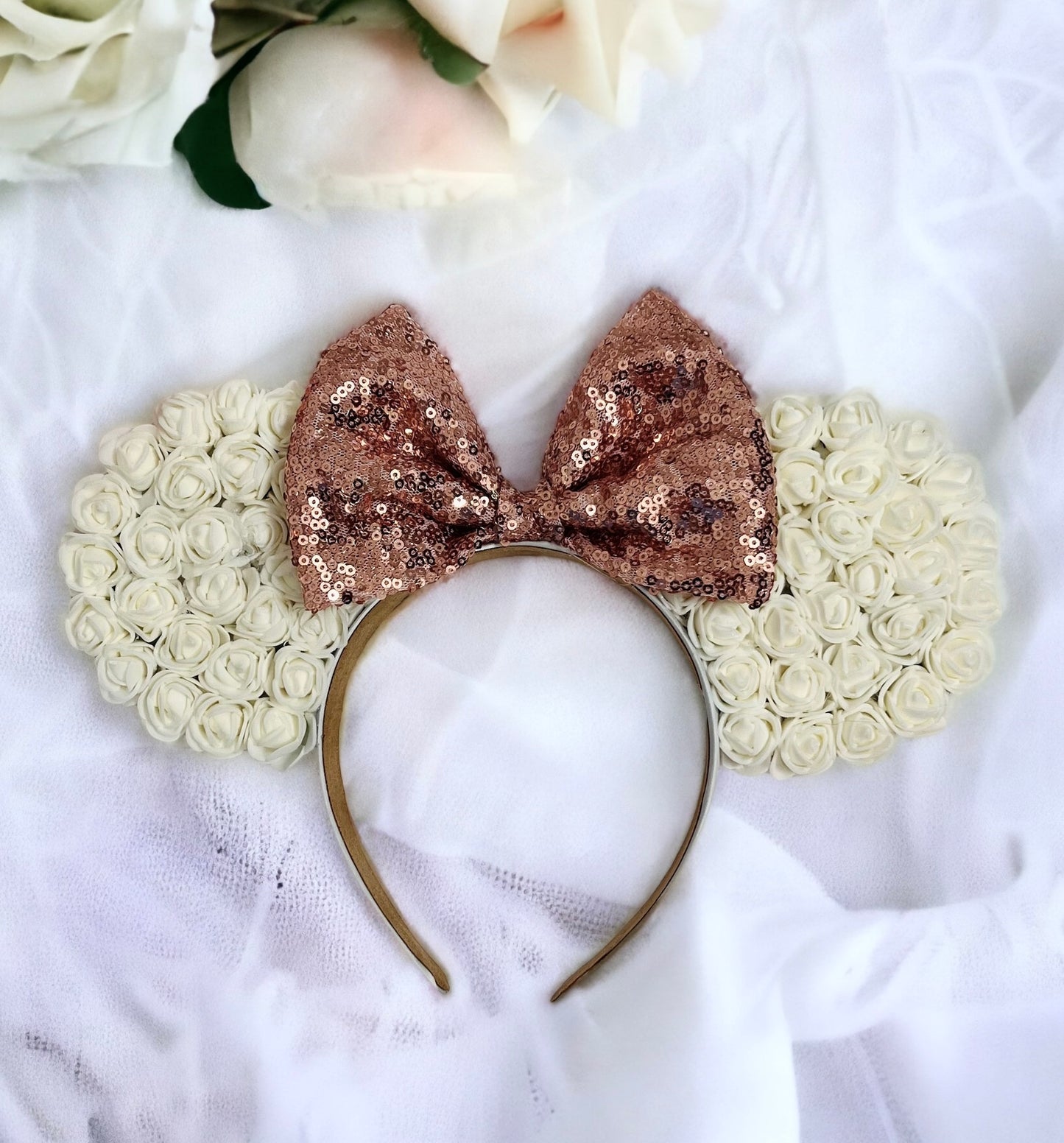 White Rose Headband