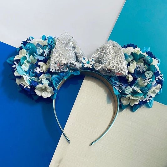 Ice Queen Inspired Floral Headband