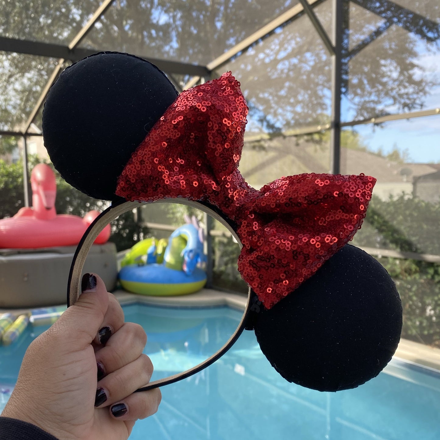 Happily Ever After Light Up Headband  - Black with Choice of Bow Color